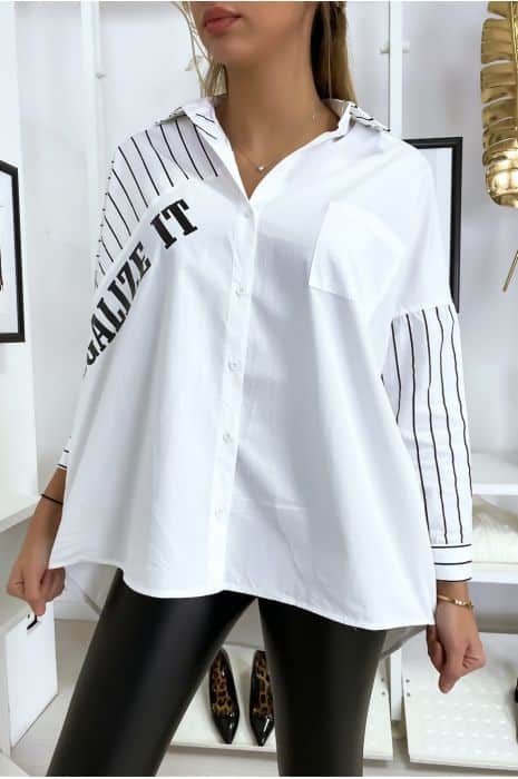 Chemise blanche oversized et asymétrique - Mode & Elle